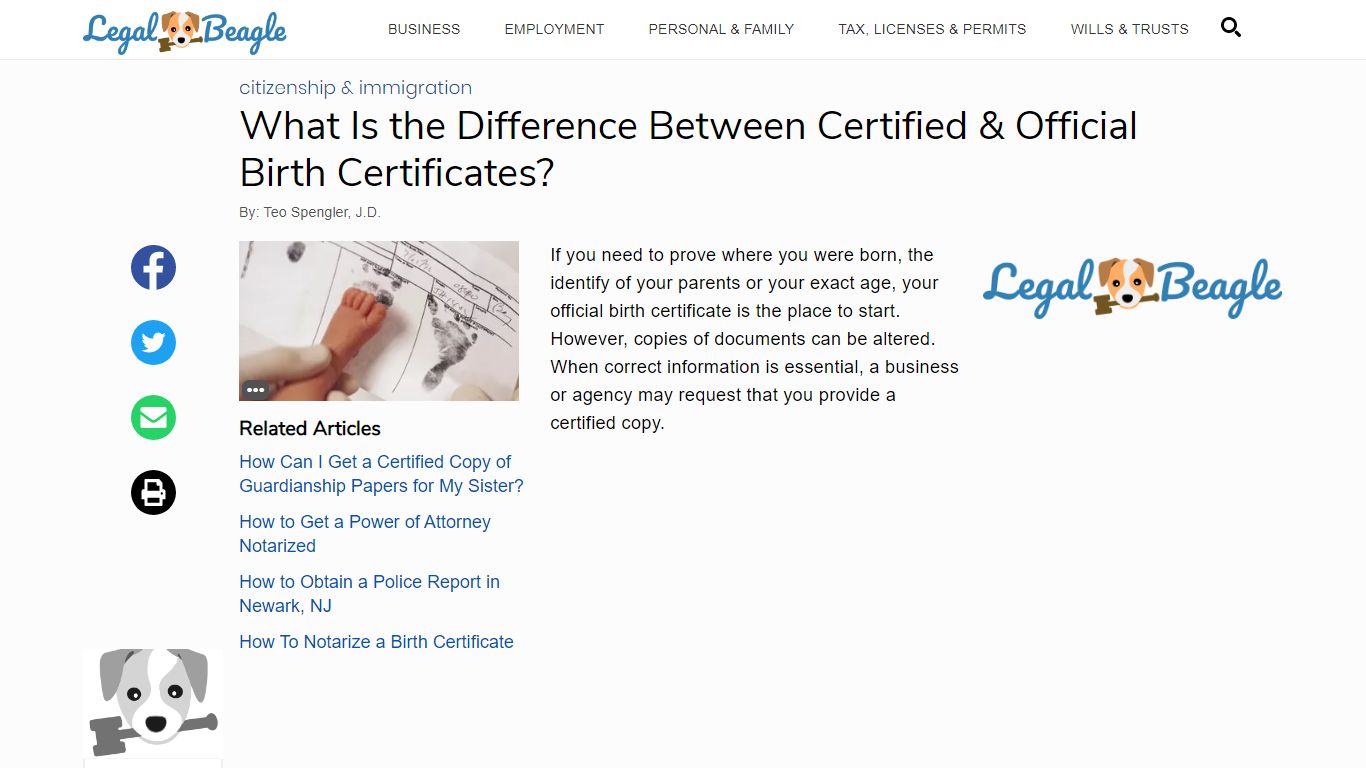 What Is the Difference Between Certified & Official Birth Certificates ...